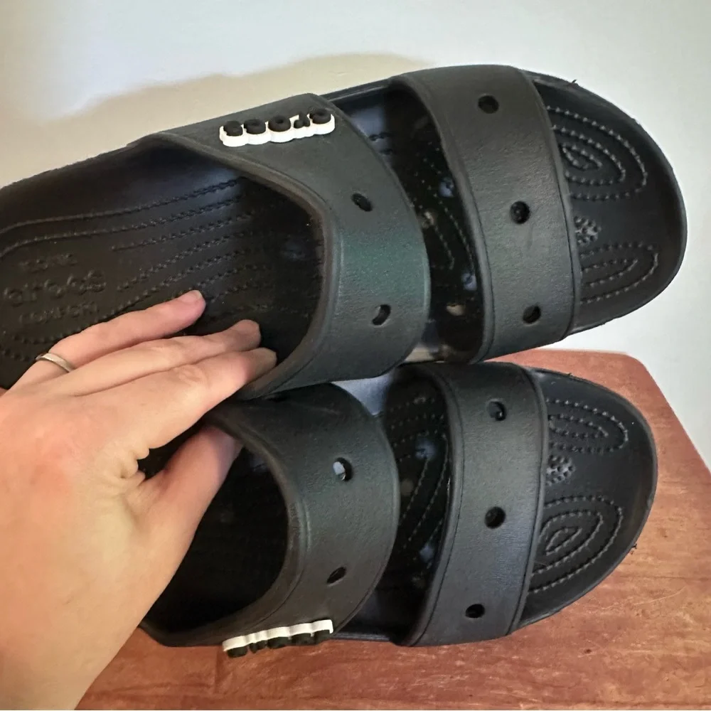 Crocs Baya Platform Classic Two-Strap Sandals Iconic Comfort Black Size Men’s 13